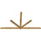 Ekena Millwork Kennewick Rough Sawn Timber Gable Bracket, Western Red Cedar, 108"W x 58"H x 2"D x 4"F, 13/12 Pitch GBW108X58X0204KEN00RWR - alternate 3